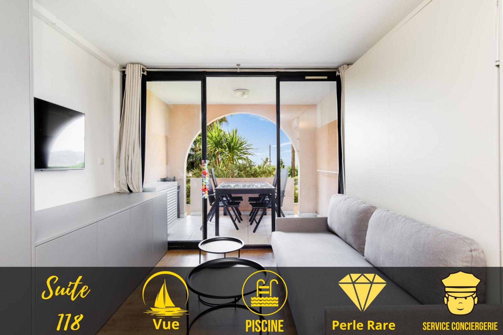 Suite 118 - Piscine - 50 Metres Plage - Terrasse - Clim - Wifi Cannes Eksteriør bilde