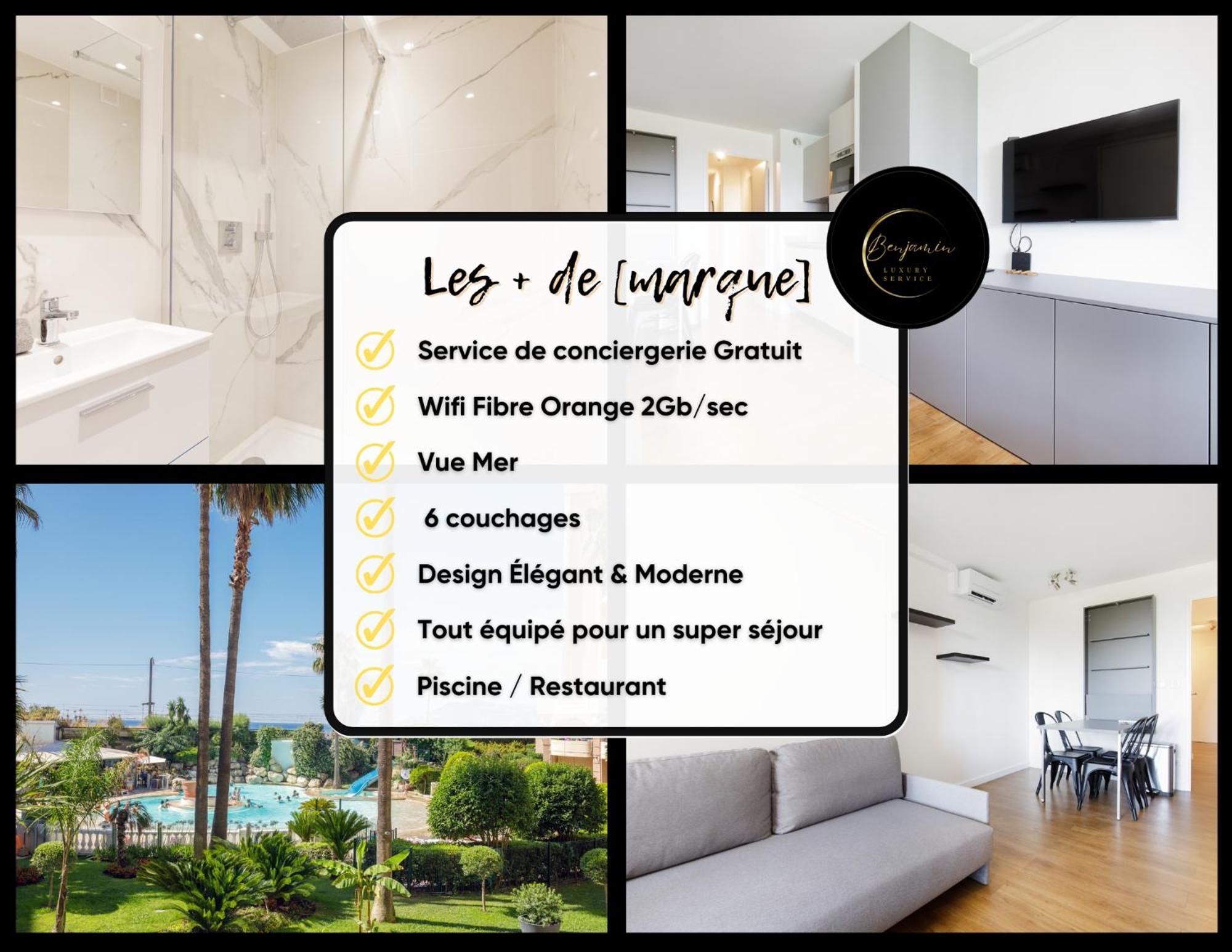 Suite 118 - Piscine - 50 Metres Plage - Terrasse - Clim - Wifi Cannes Eksteriør bilde